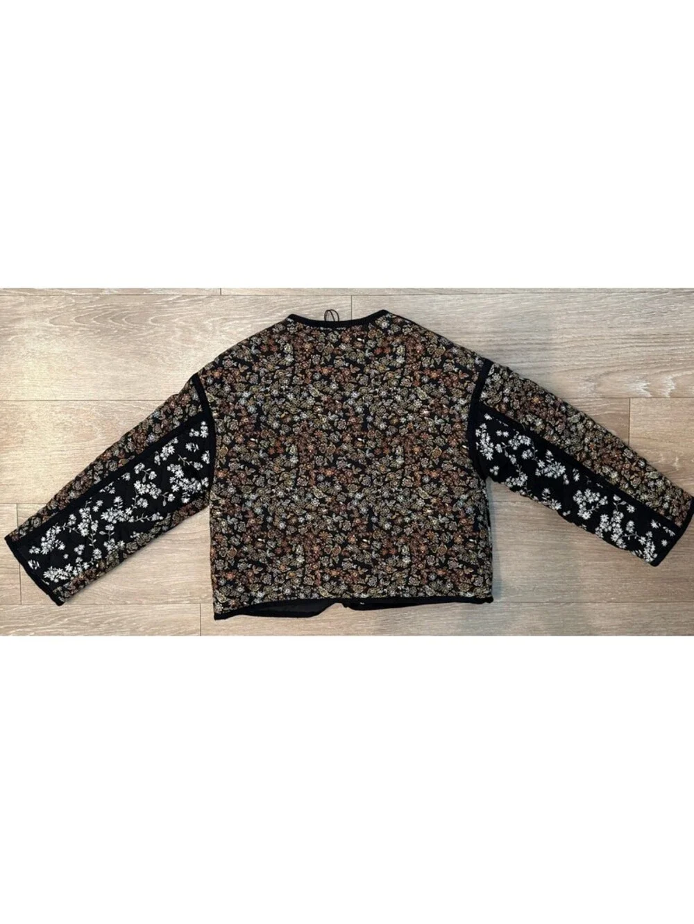 Zara Kids Quilted Floral Jacket Size 6-7 NWOT